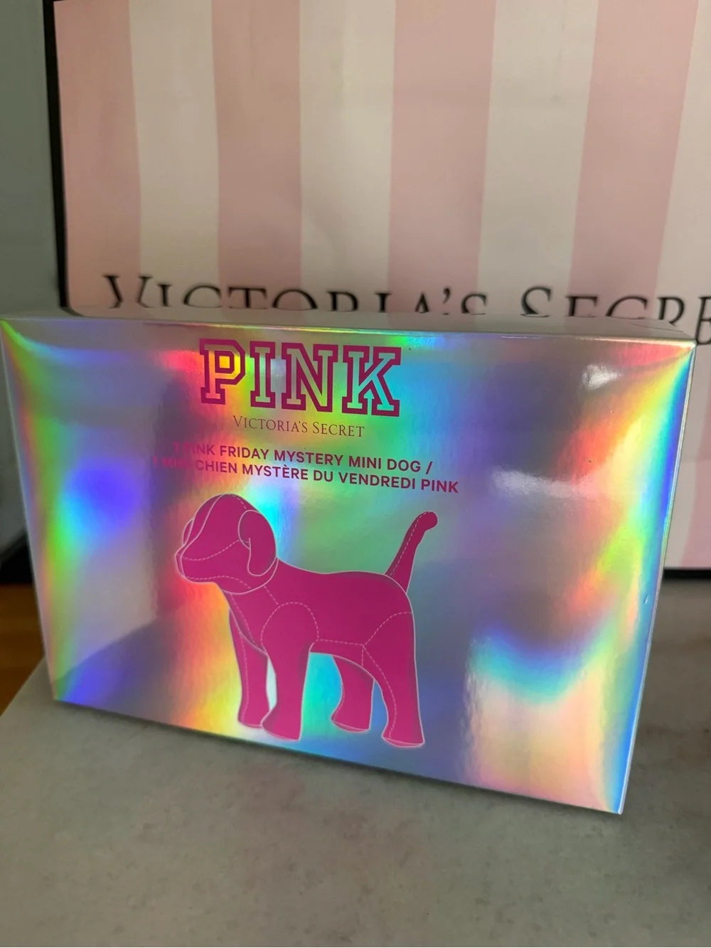 PINK Victoria's Secret Mystery Mini Dog NEW - Pink NEW IN BOX